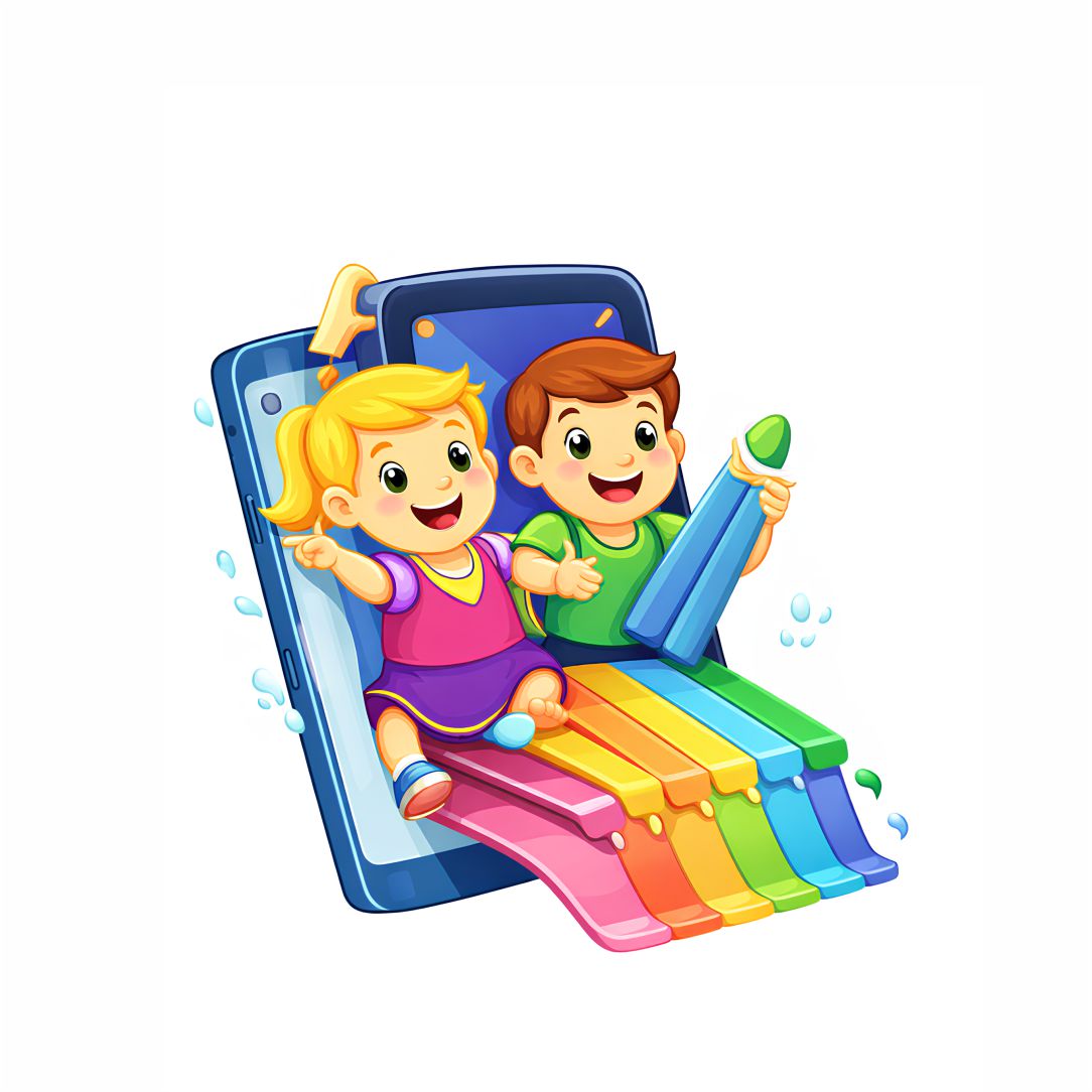 Digital Learning Rainbow Slide Poster