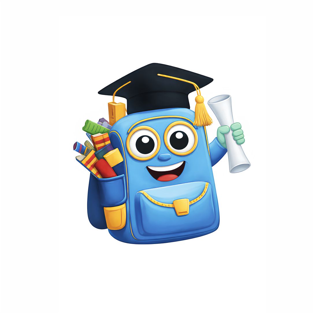 Cute Graduation School Bag Poster