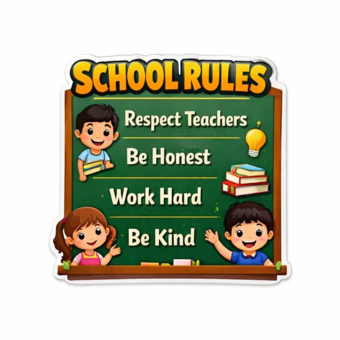 School Rules Poster for Kids