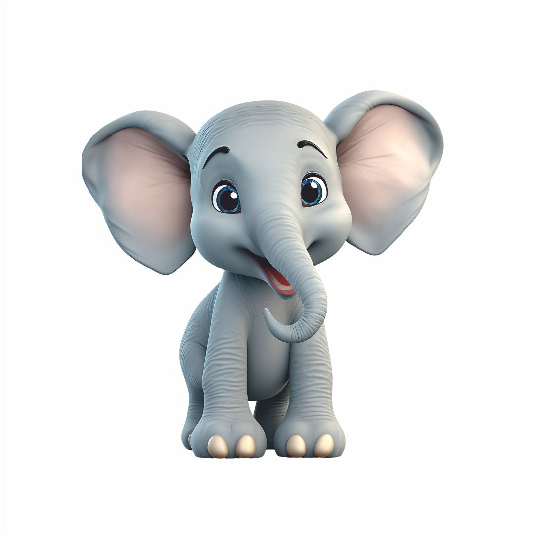 Happy Baby Elephant Poster
