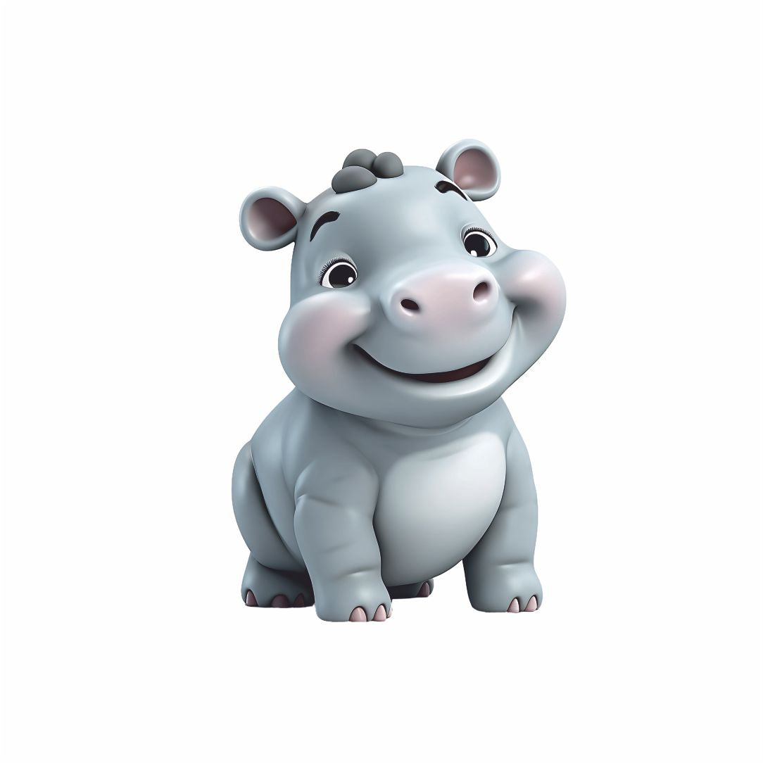 Cute Baby Hippo Poster