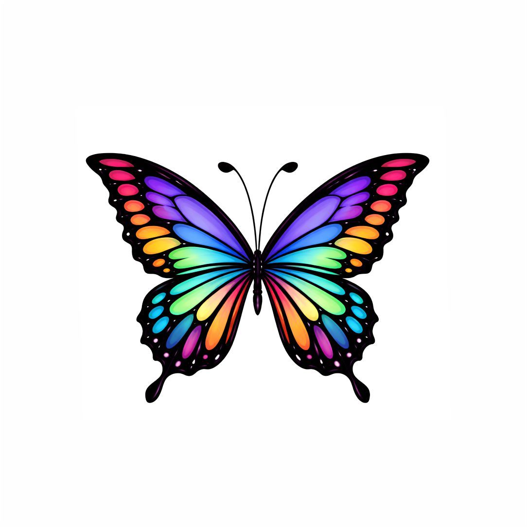 Rainbow Butterfly Poster