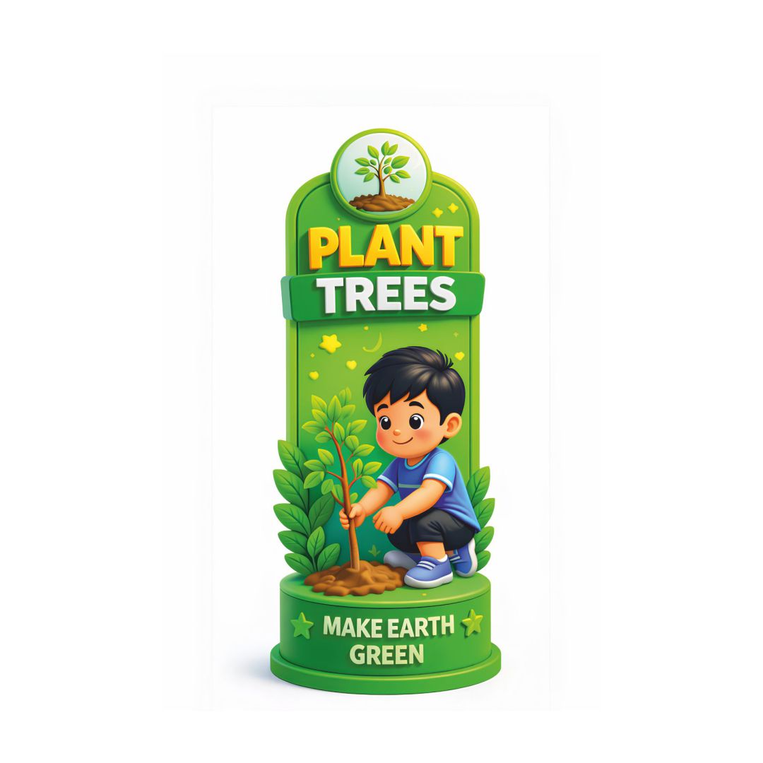 Plant Trees Awareness Poster for Kids