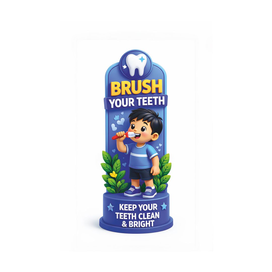 Brush Your Teeth Poster for Kids