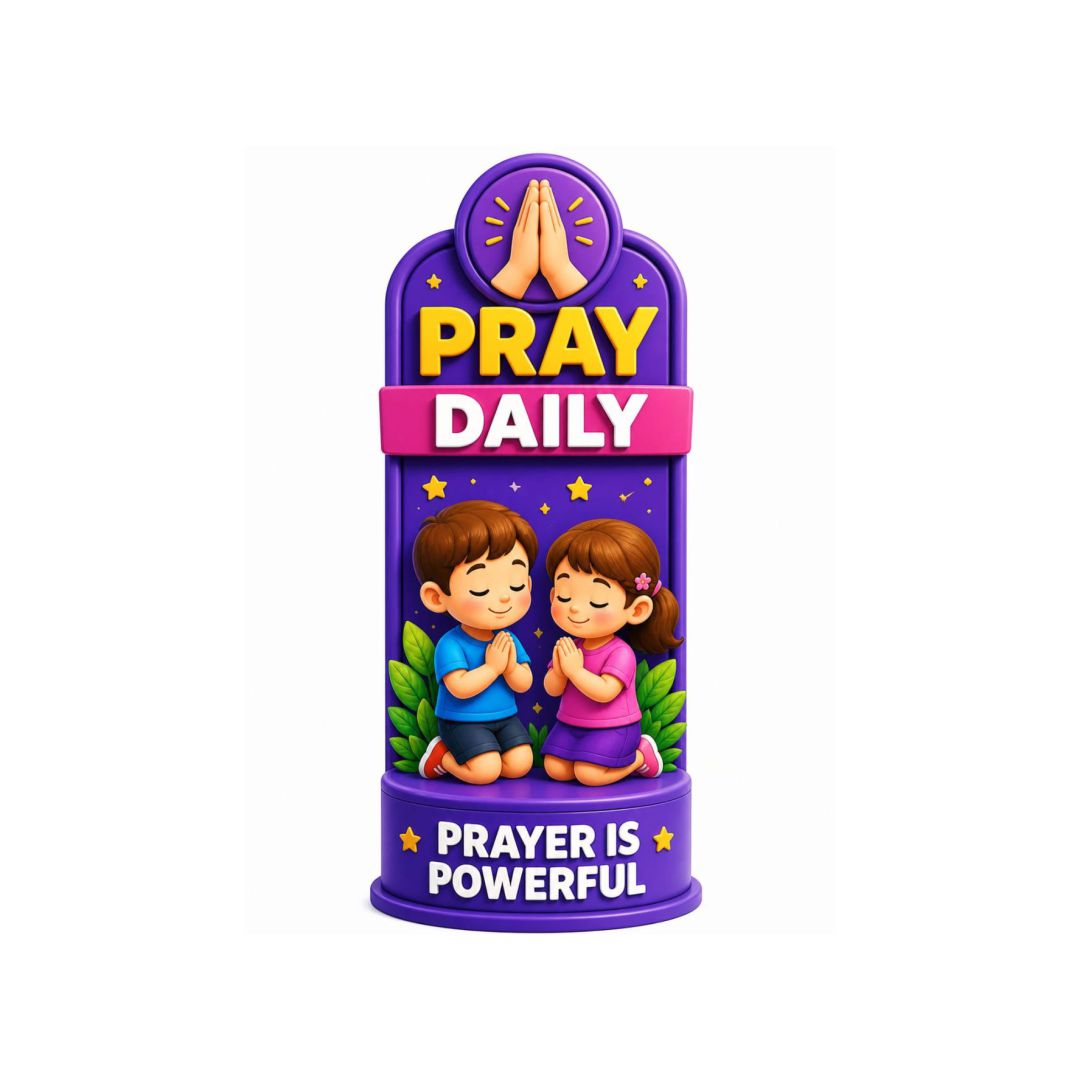 Pray Daily Poster for Kids