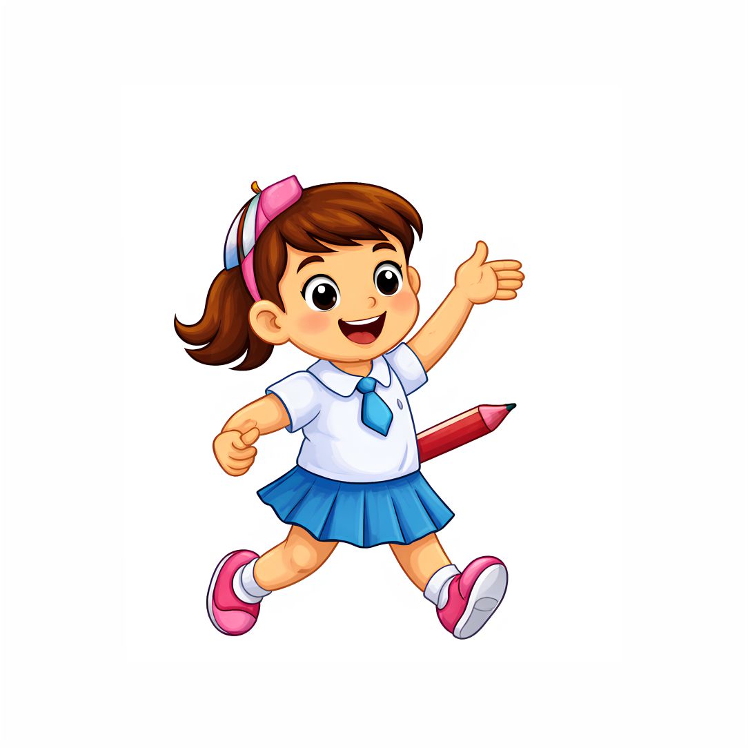 Happy School Girl Poster