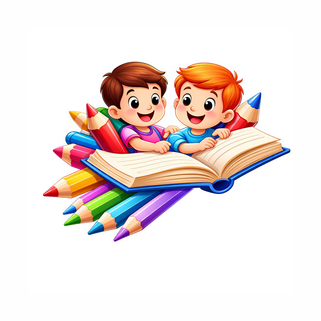 Kids Learning Together Poster