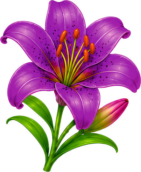 *HAGGING DANGLER | PURPLE FLOWER |