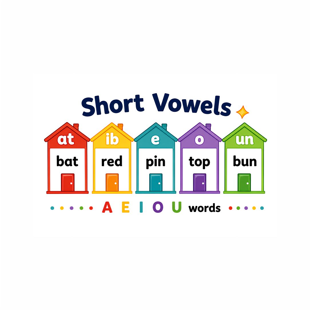 Short Vowels Learning Poster