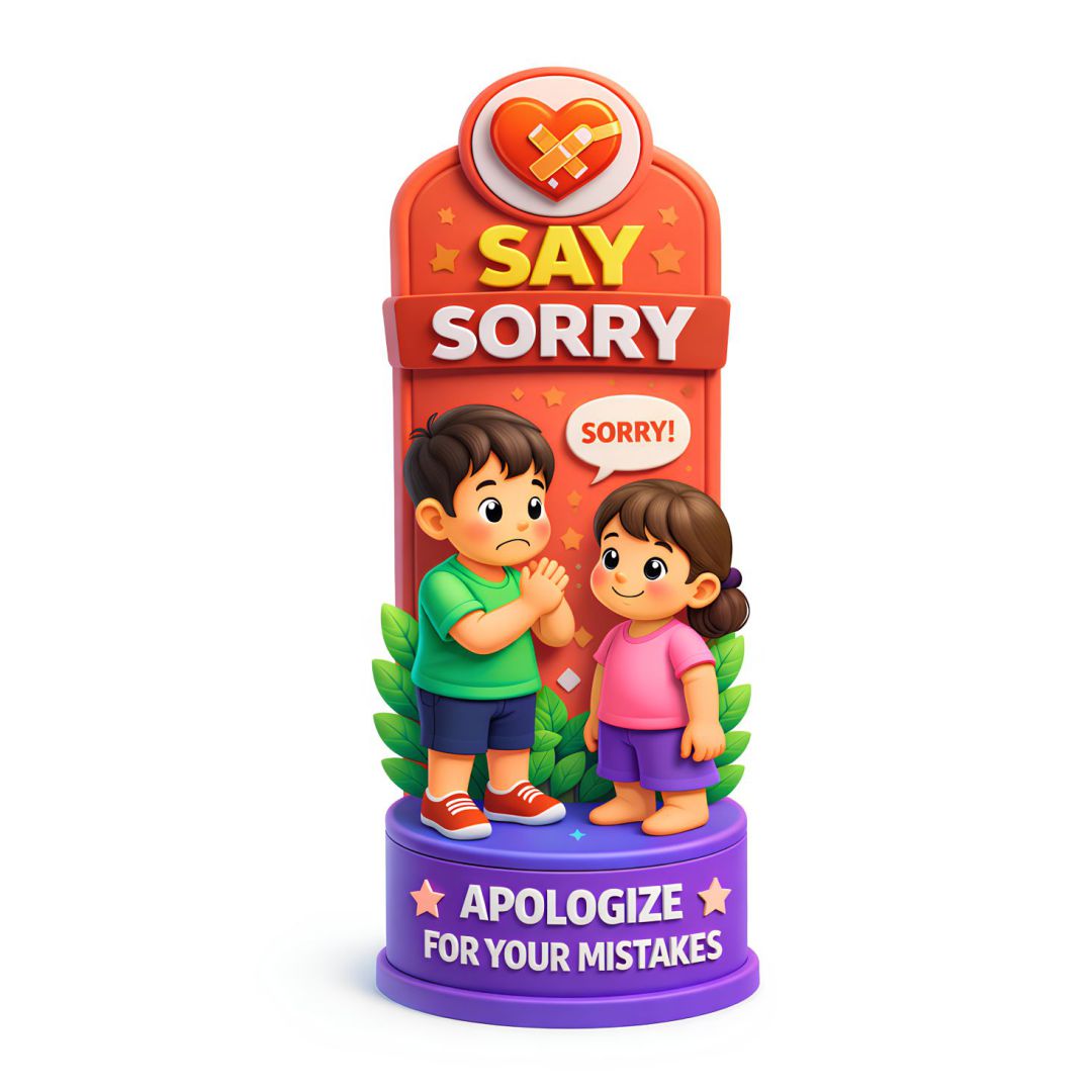 Say Sorry Poster for Kids