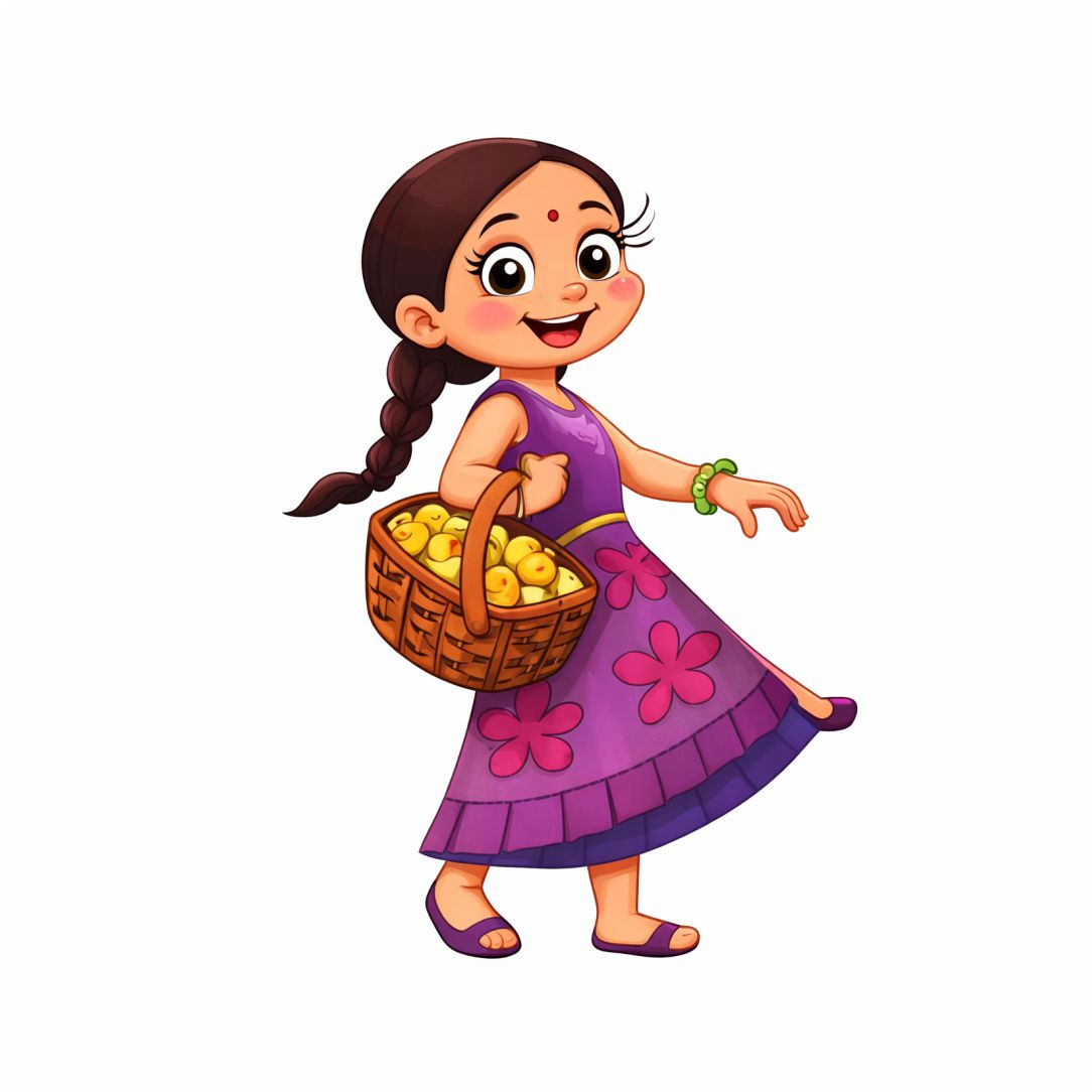 Cute Village Girl Poster