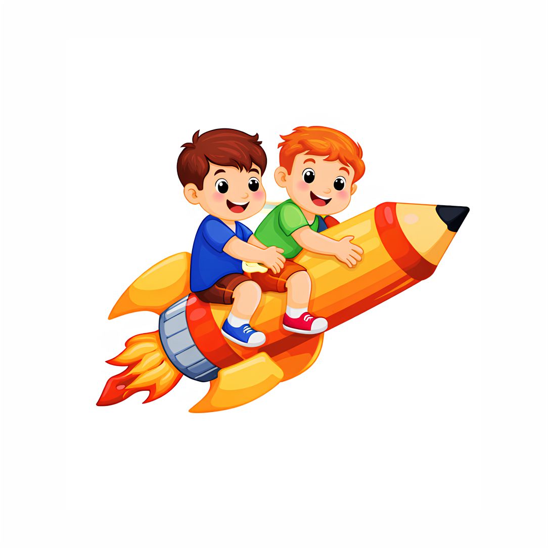 Kids Learning Rocket Poster