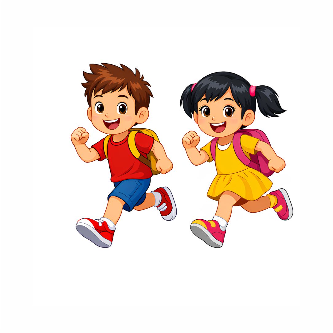 Happy School Kids Poster