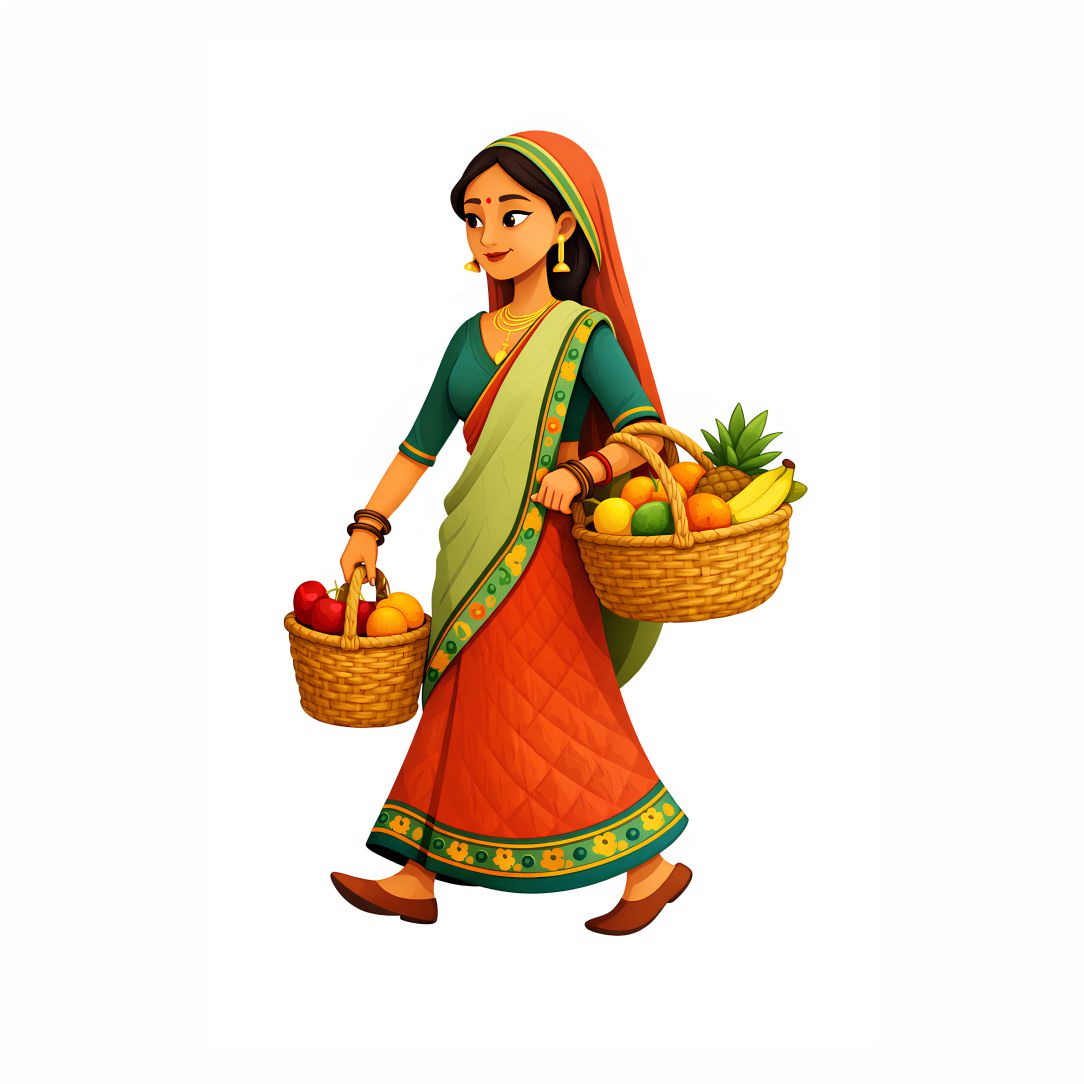 Indian Culture Cartoon Poster