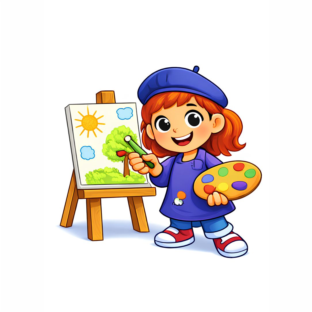 Cute Little Artist Poster