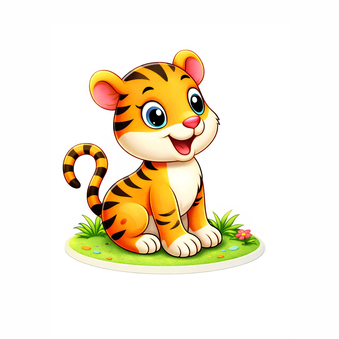 Happy Little Tiger Poster