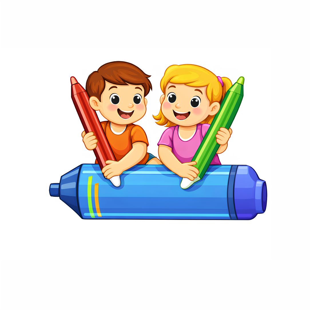 Colorful Crayon Kids Fun Learning Poster