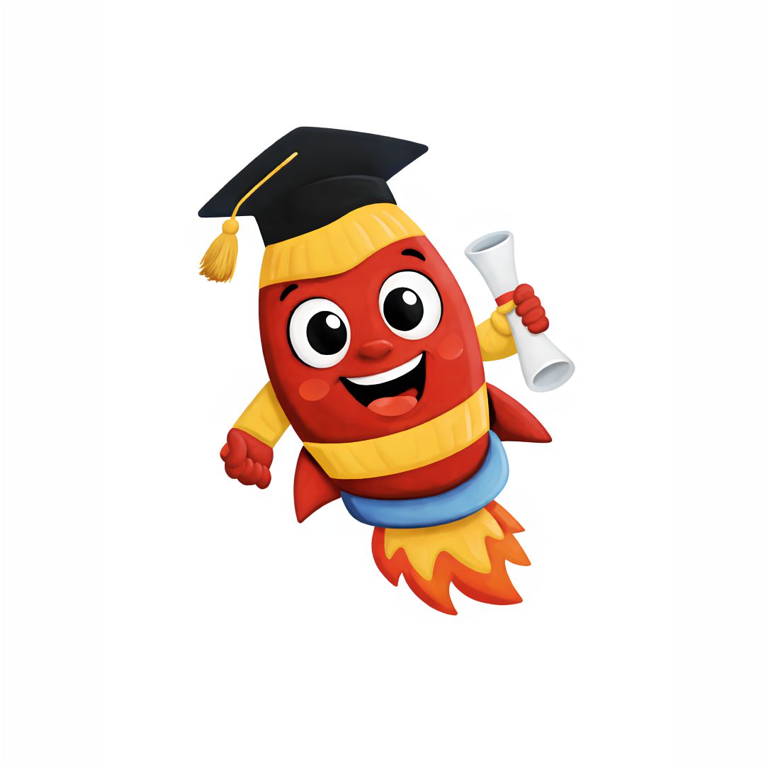 Cute Graduation Rocket Success Poster