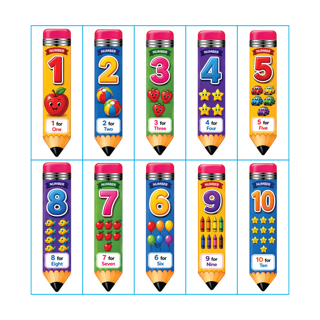 Colorful Pencil Counting Set