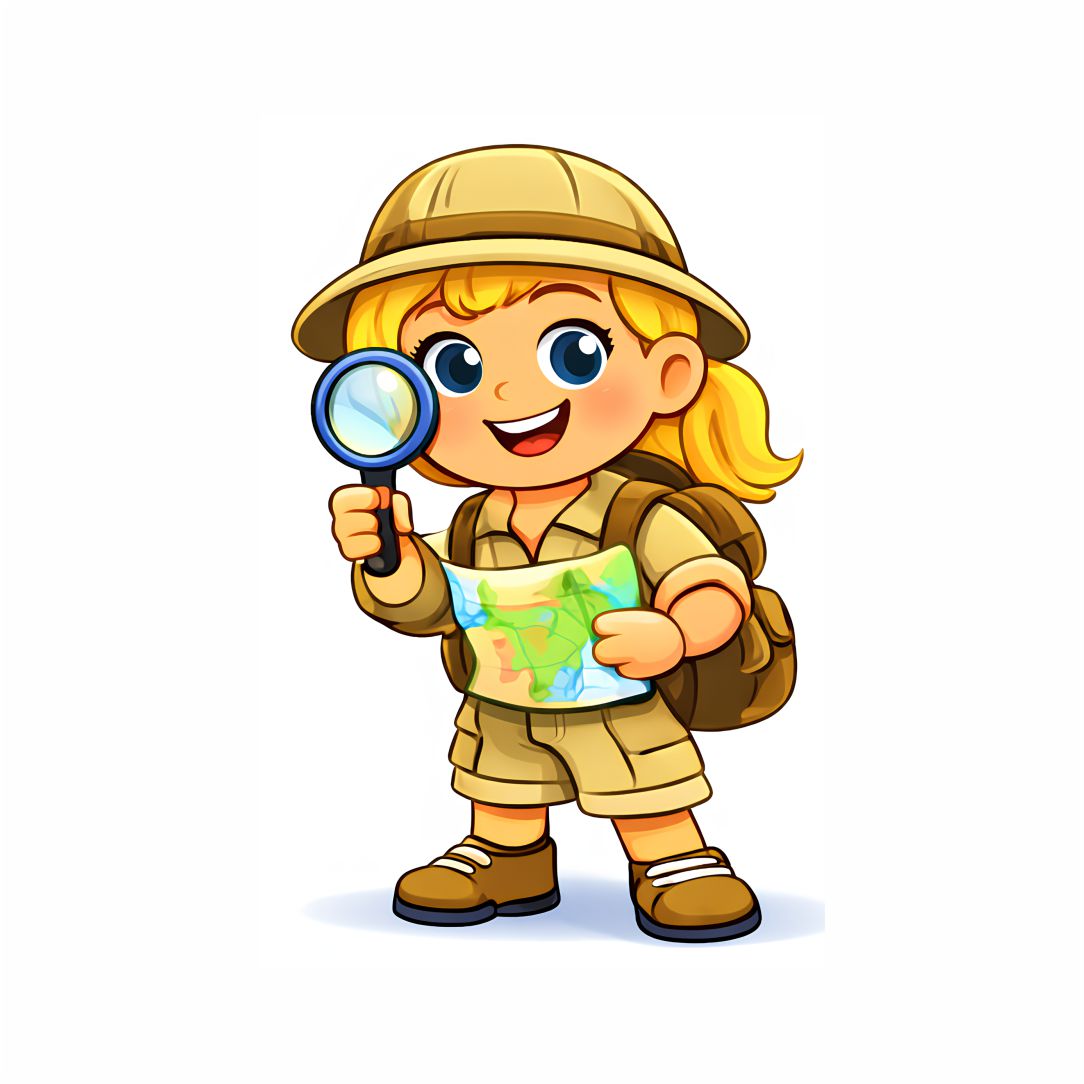Cute Little Explorer Adventure Poster