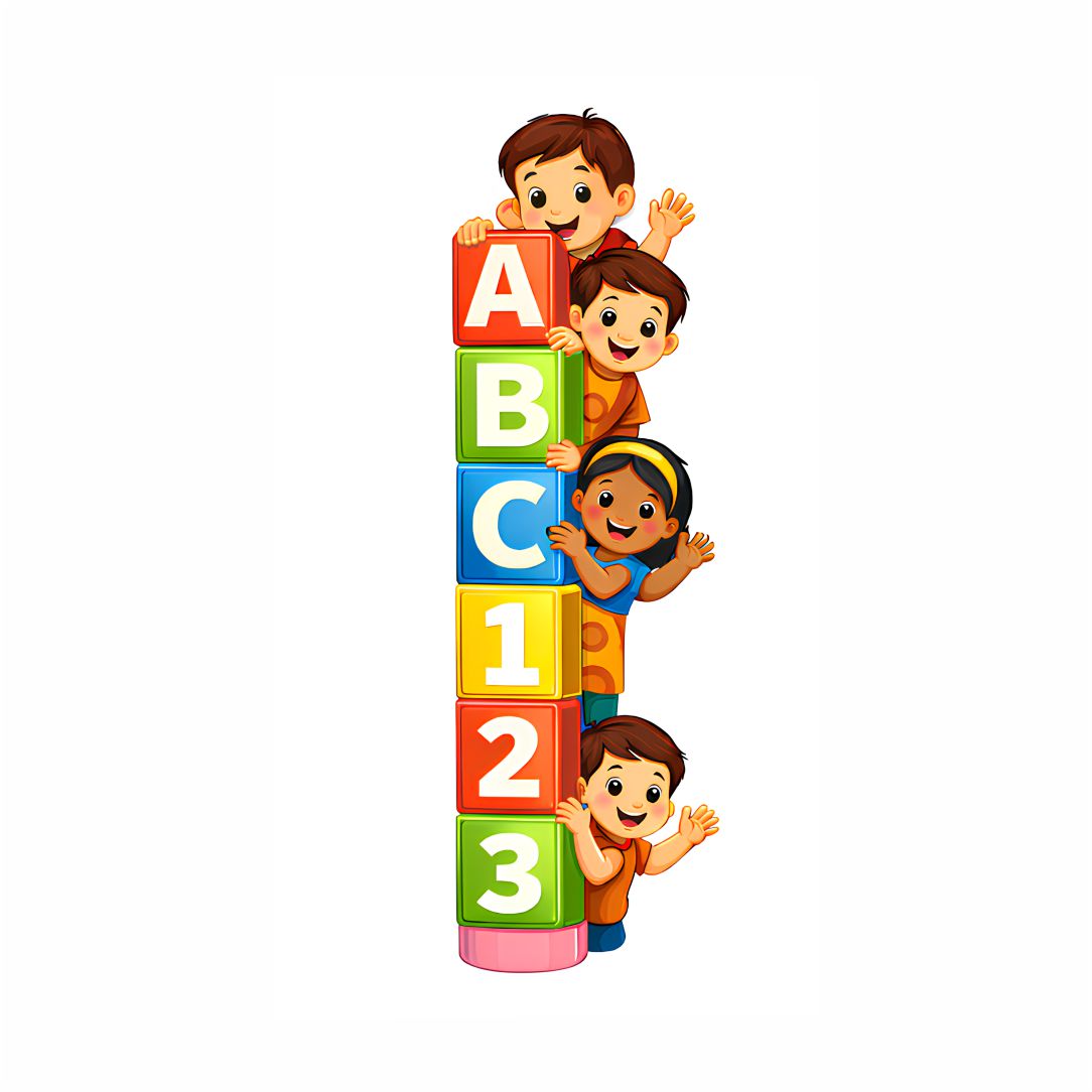 ABC & 123 Kids Learning Poster