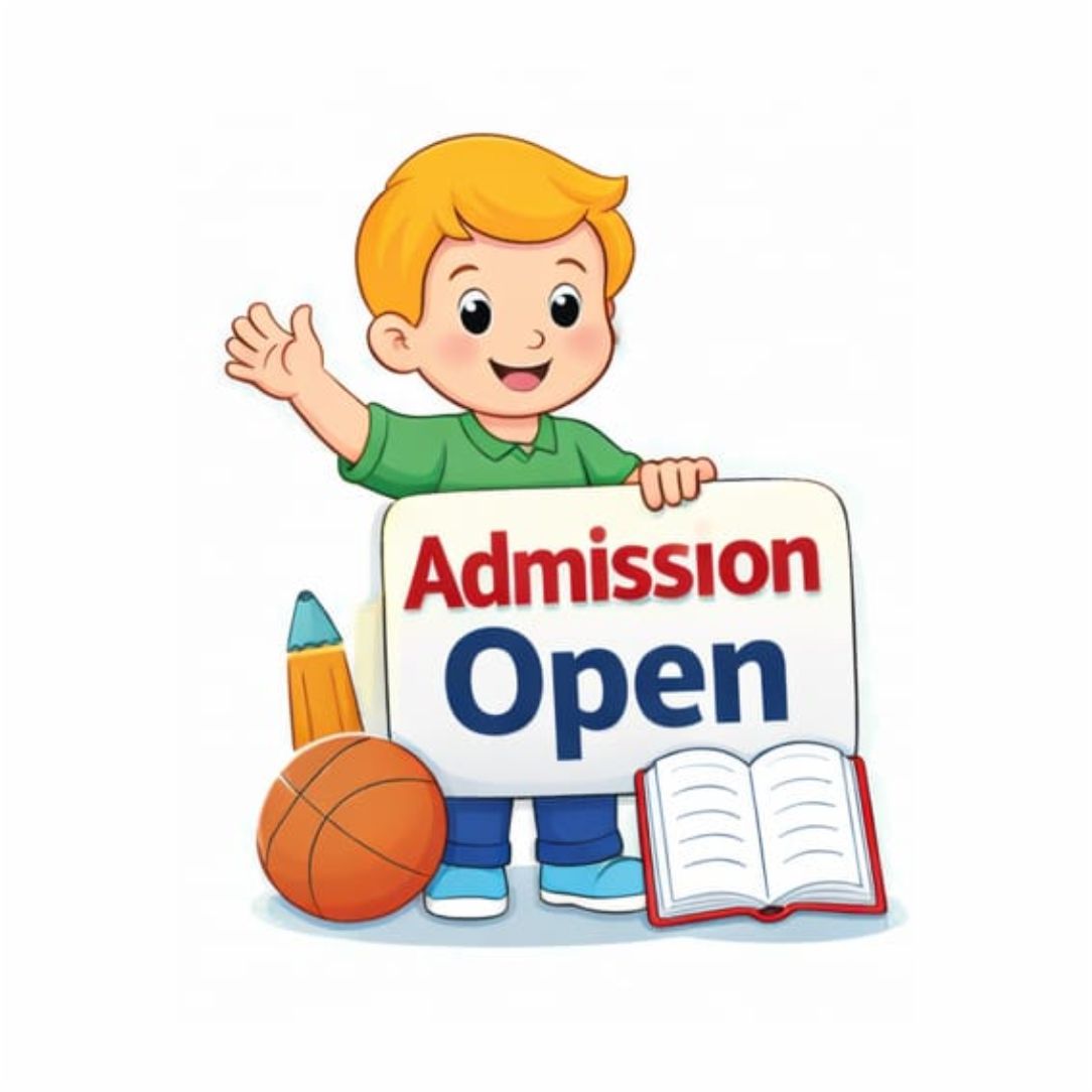 Cartoon School Admission Open Poster