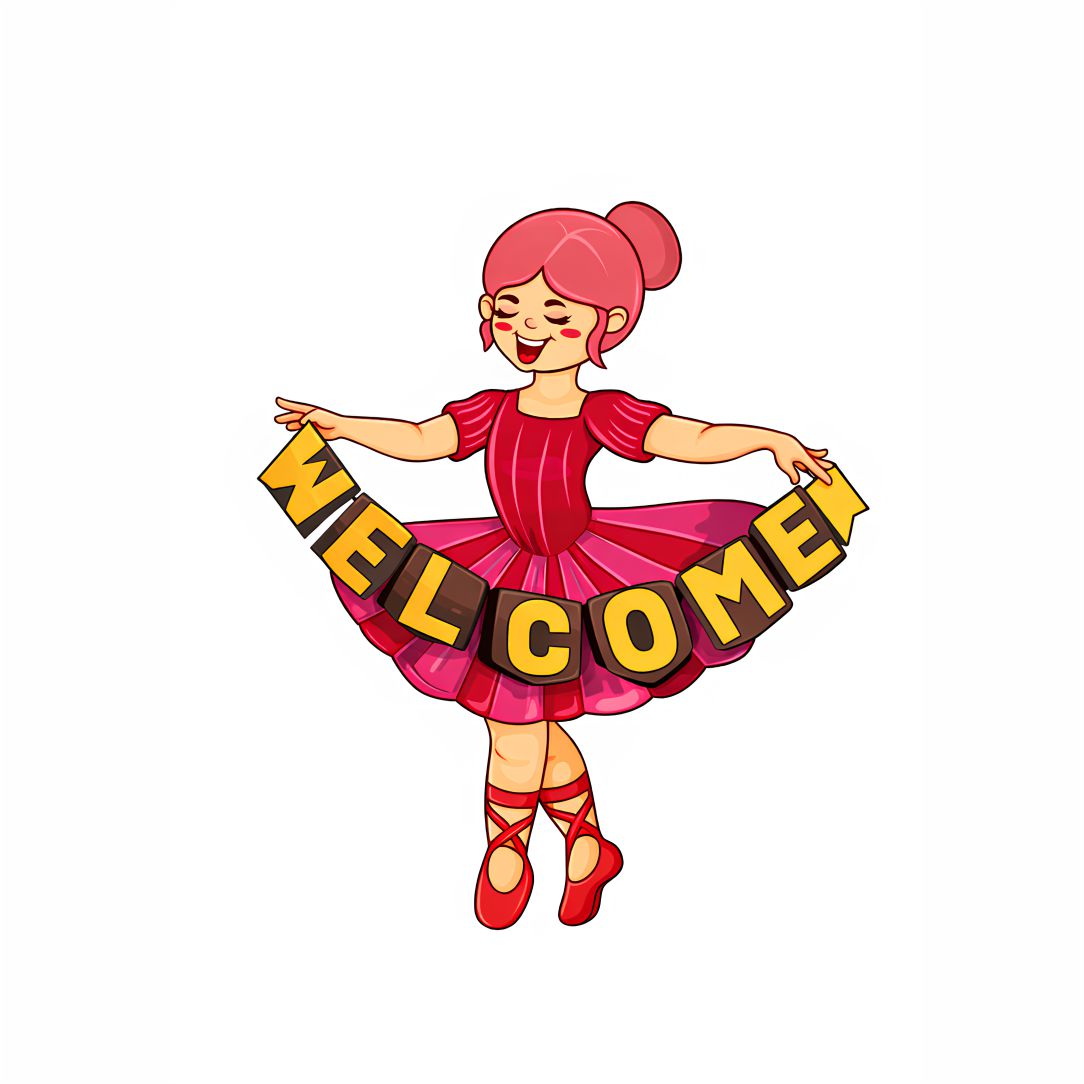 Welcome Dance Girl Poster for Kids