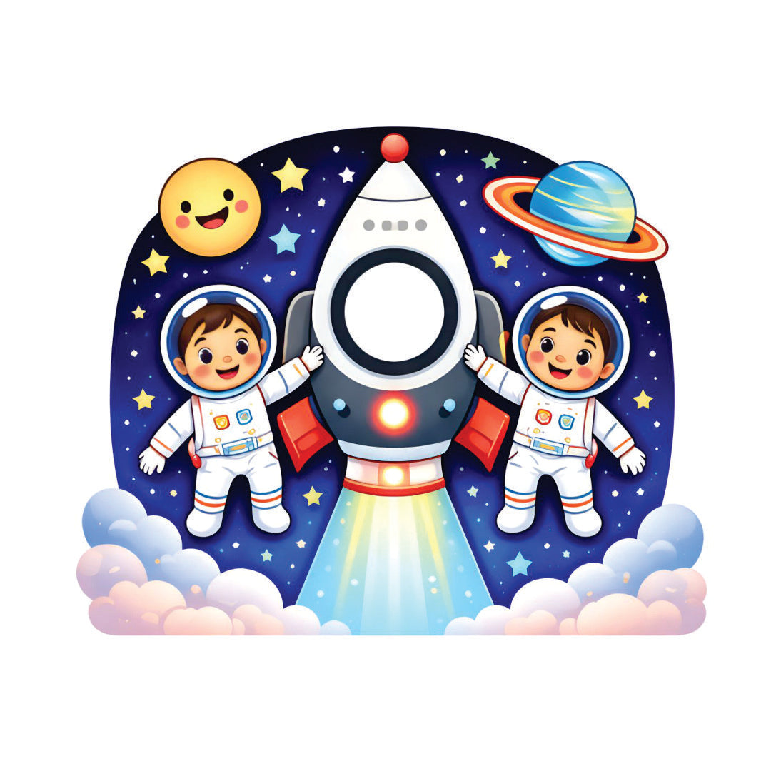 Kids Space Rocket Photo Frame Template