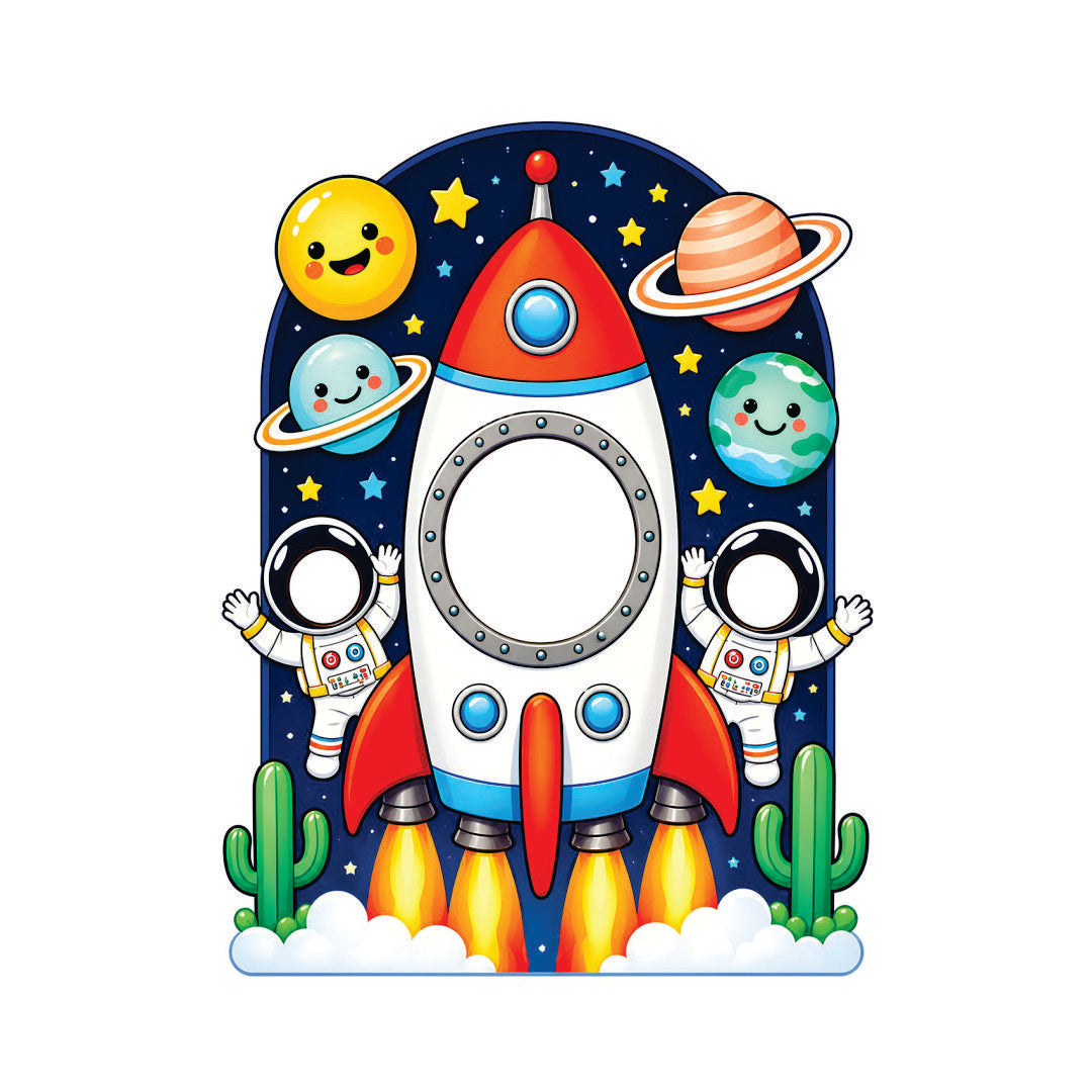 Kids Space Rocket Photo Booth Frame