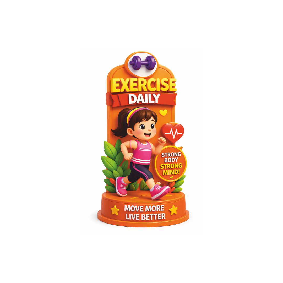 Exercise Daily Poster for Kids