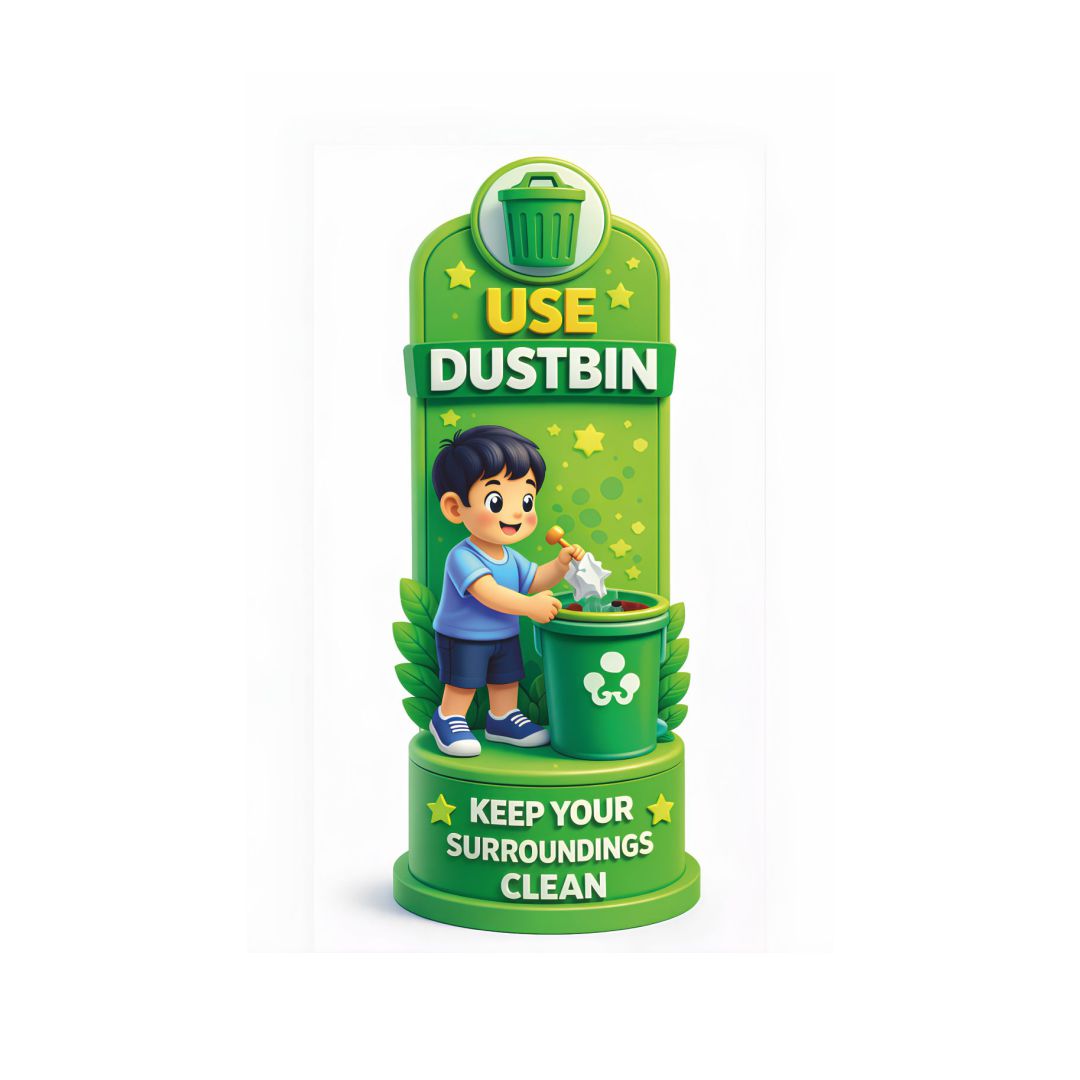 Use Dustbin Poster for Kids