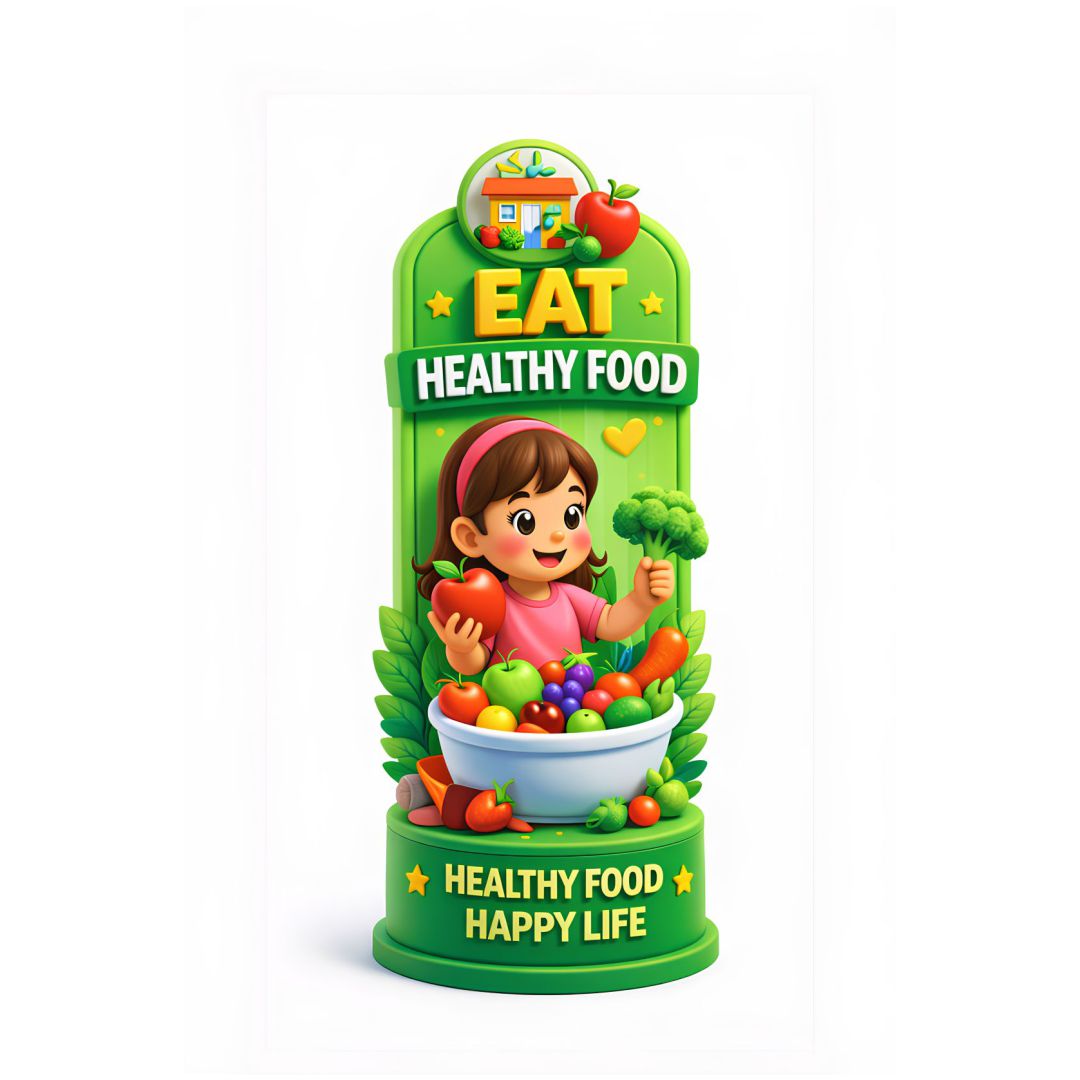 Eat Healthy Food Poster for Kids