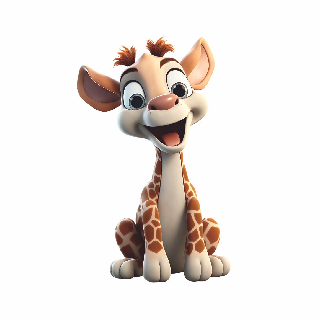 Cute Happy Baby Giraffe Poster