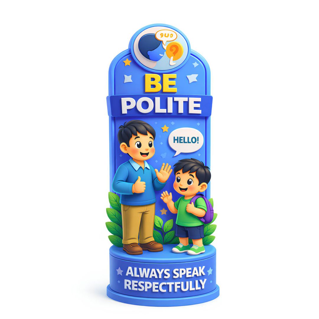 Be Polite Poster for Kids