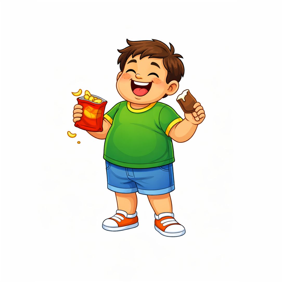 Happy Snack Time Kids Poster