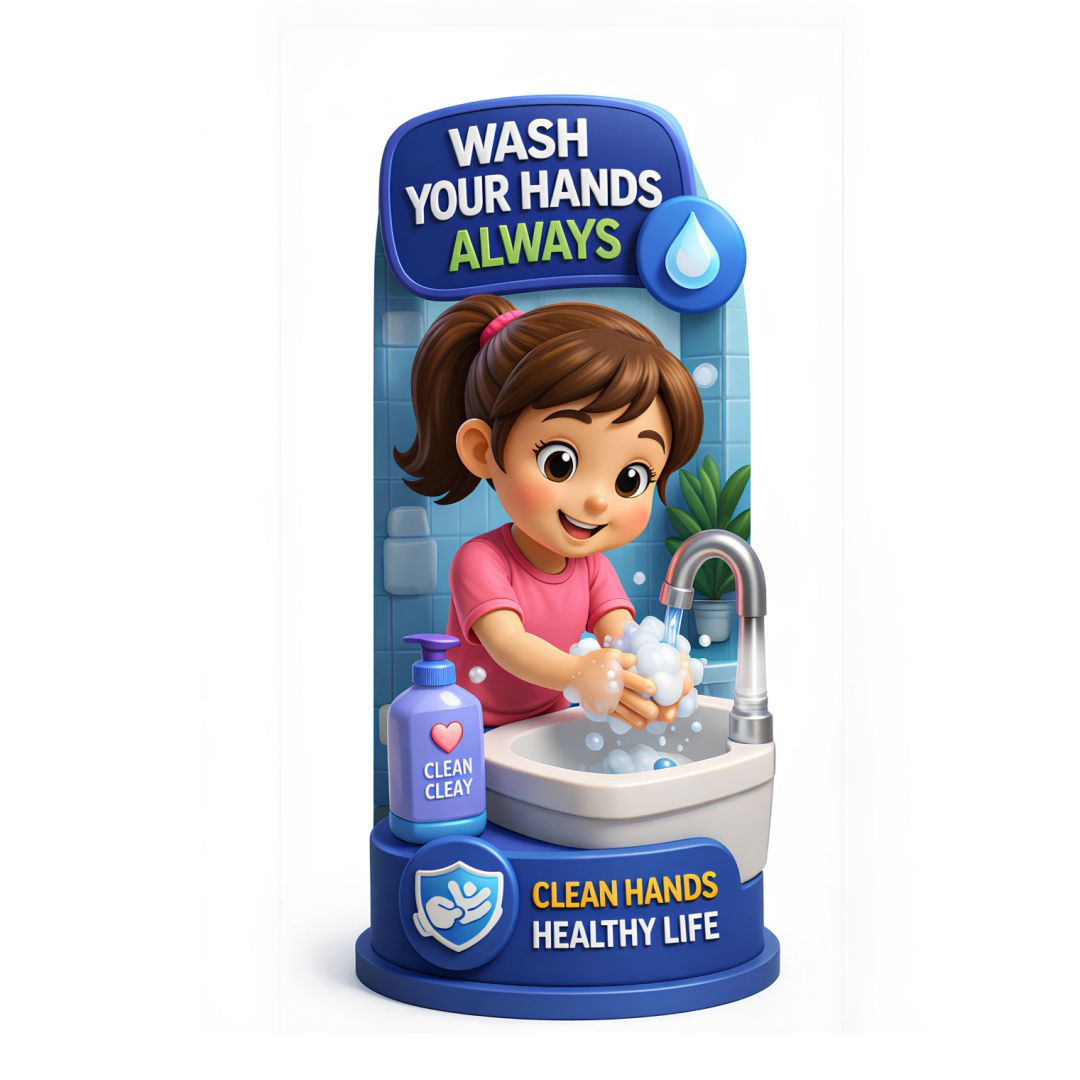 Wash Your Hands Poster for Kids