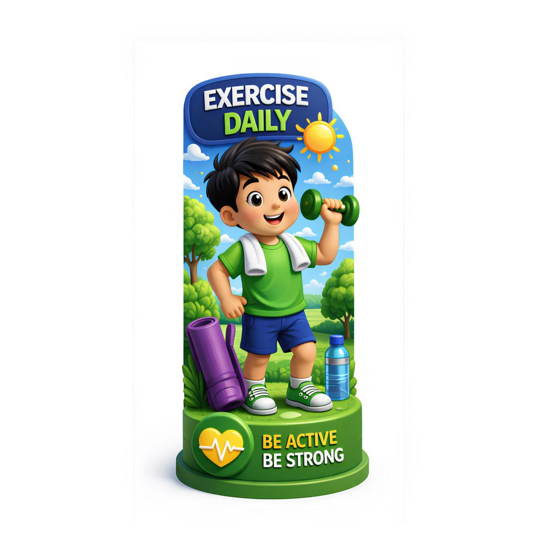 Exercise Daily Poster for Kids