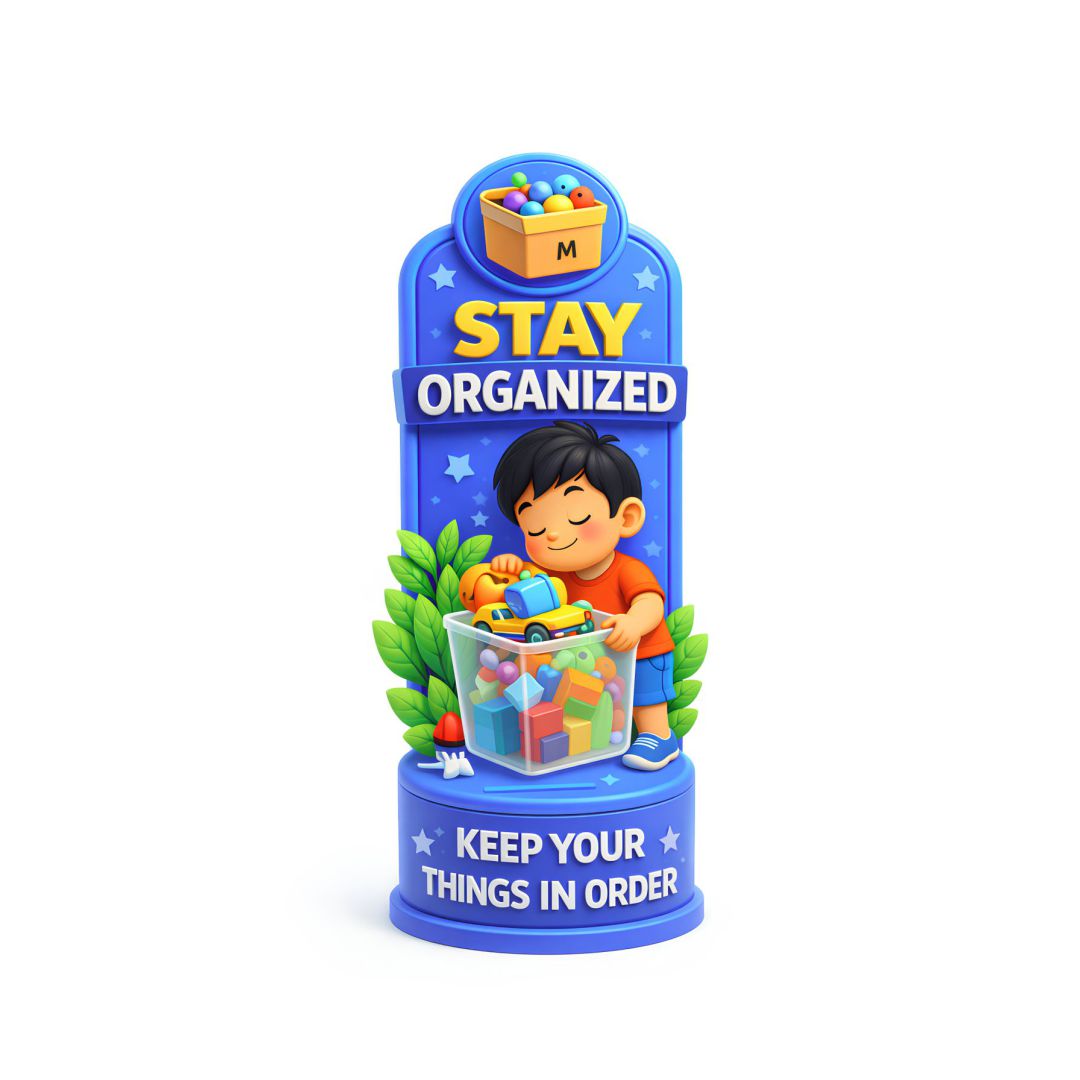 Stay Organized Poster for Kids