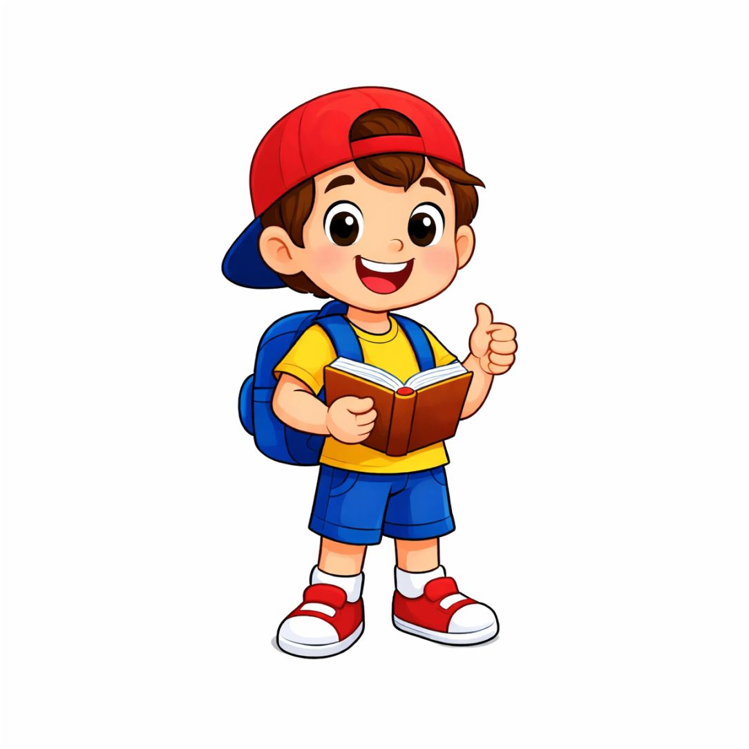 Cute Reading Boy Poster