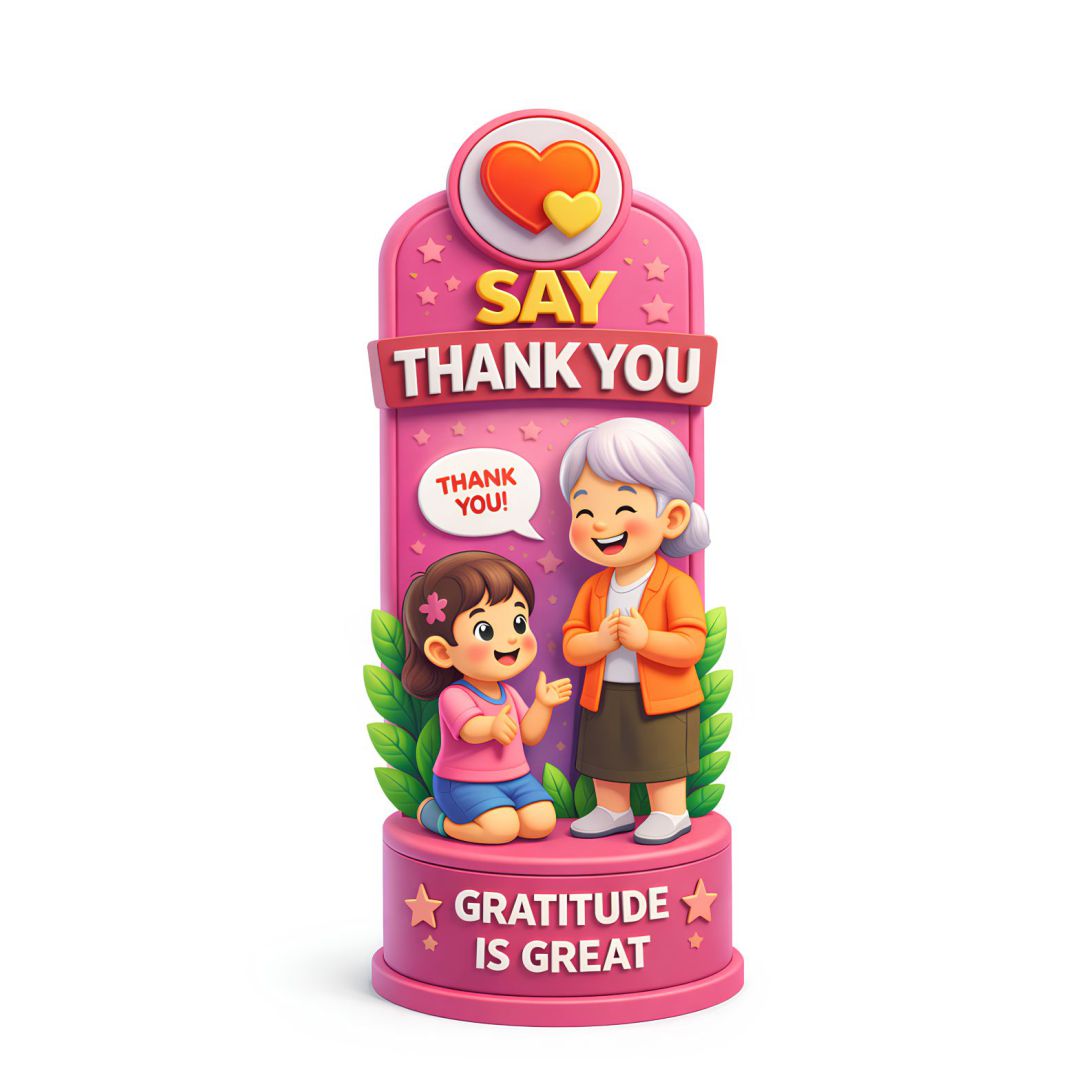 Say Thank You Poster for Kids