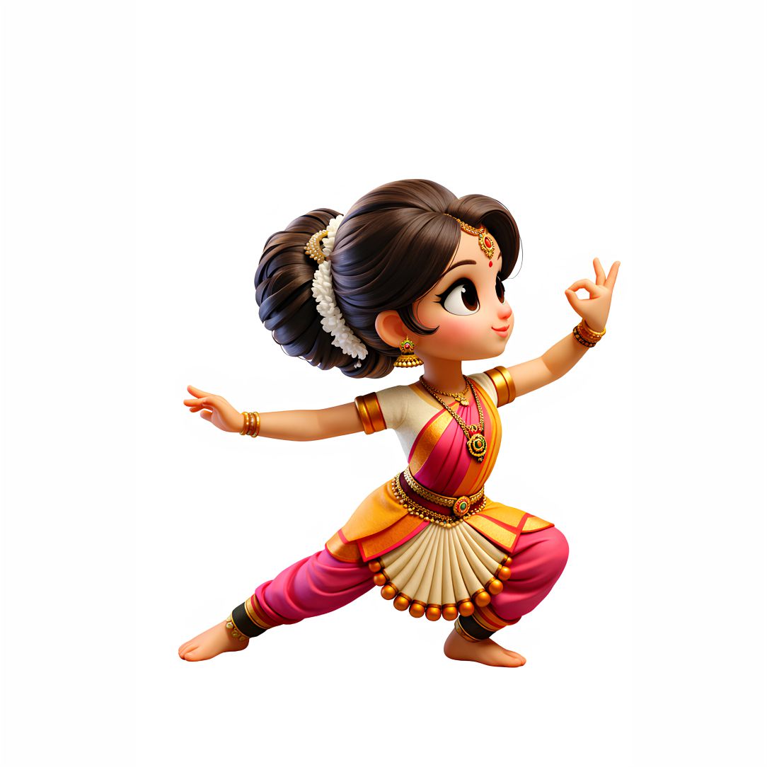 Cute Bharatanatyam Dancer Poster