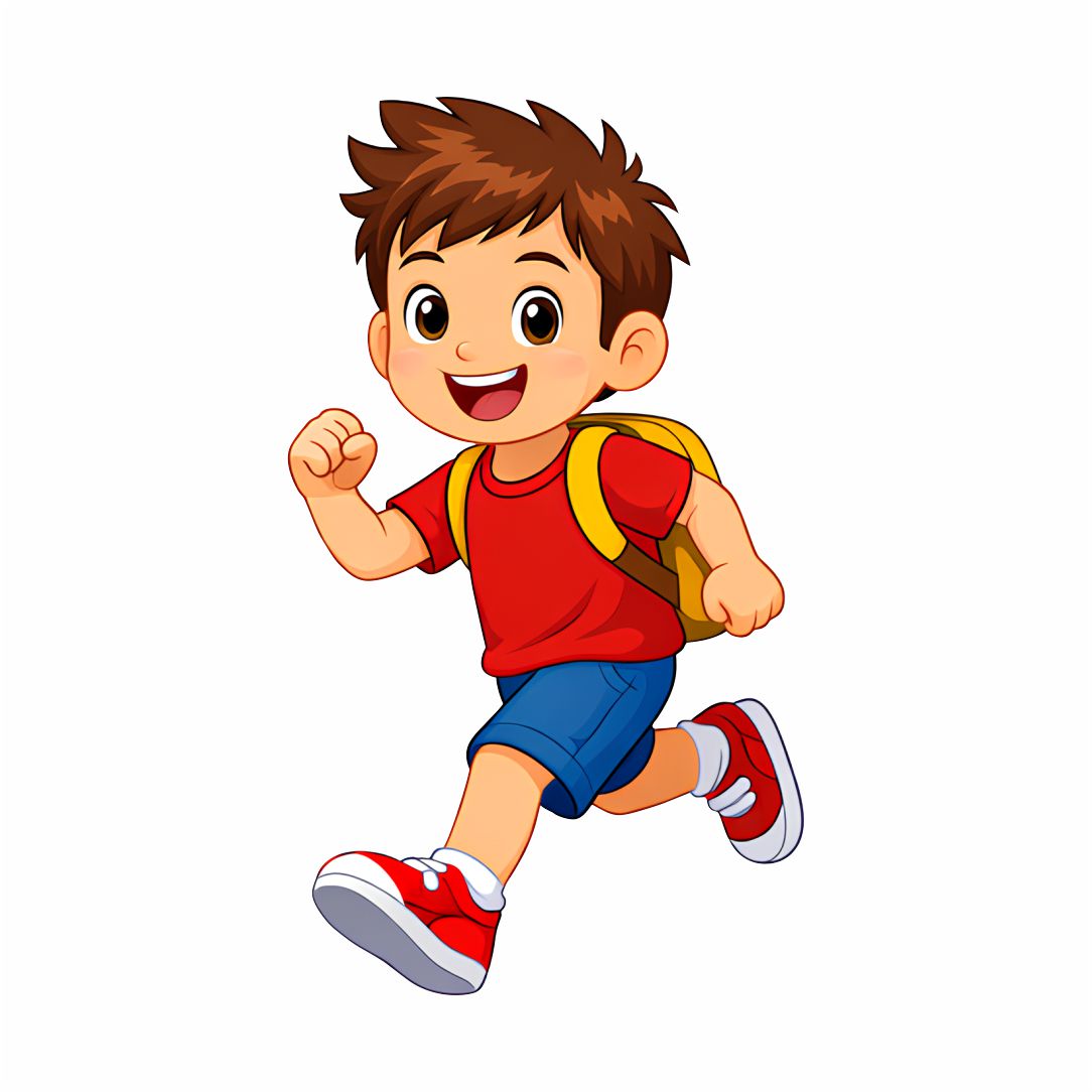 Happy Running Boy Poster