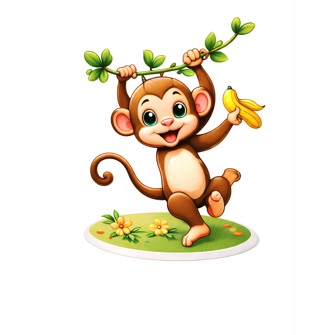 Happy Monkey Fun Poster