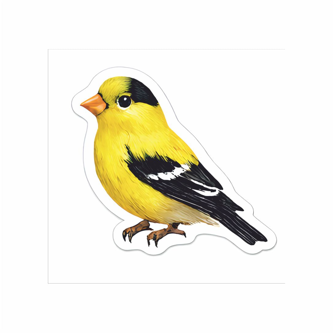 Vibrant Yellow Finch Poster
