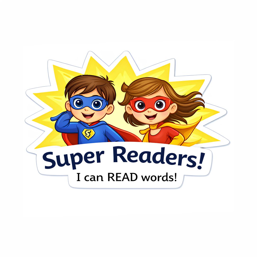 Super Readers Learning Poster for Kids