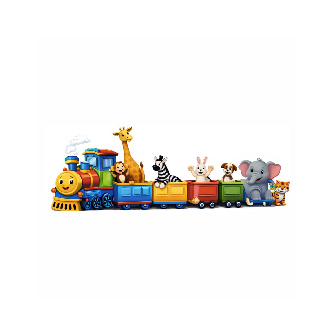 Happy Animal Train Ride Poster
